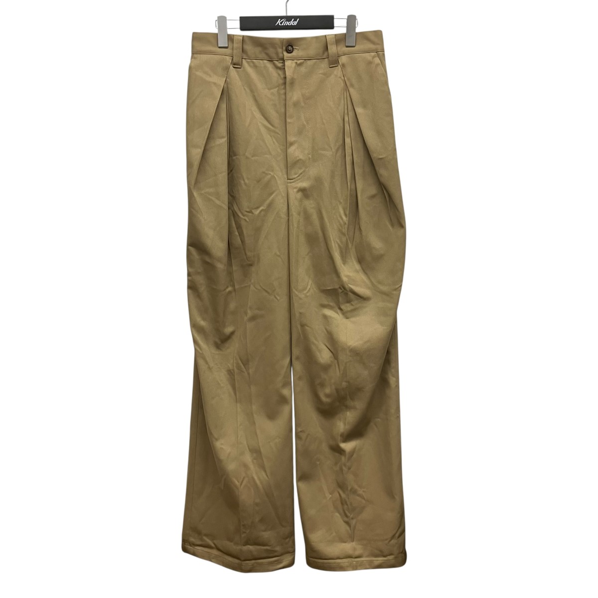 【中古】Maison Margiela 24SSPleat Details Pants 4つタグワイドパンツ S67KA0055 カーキ 大きさ：48 【060626】（メゾンマルジェラ）