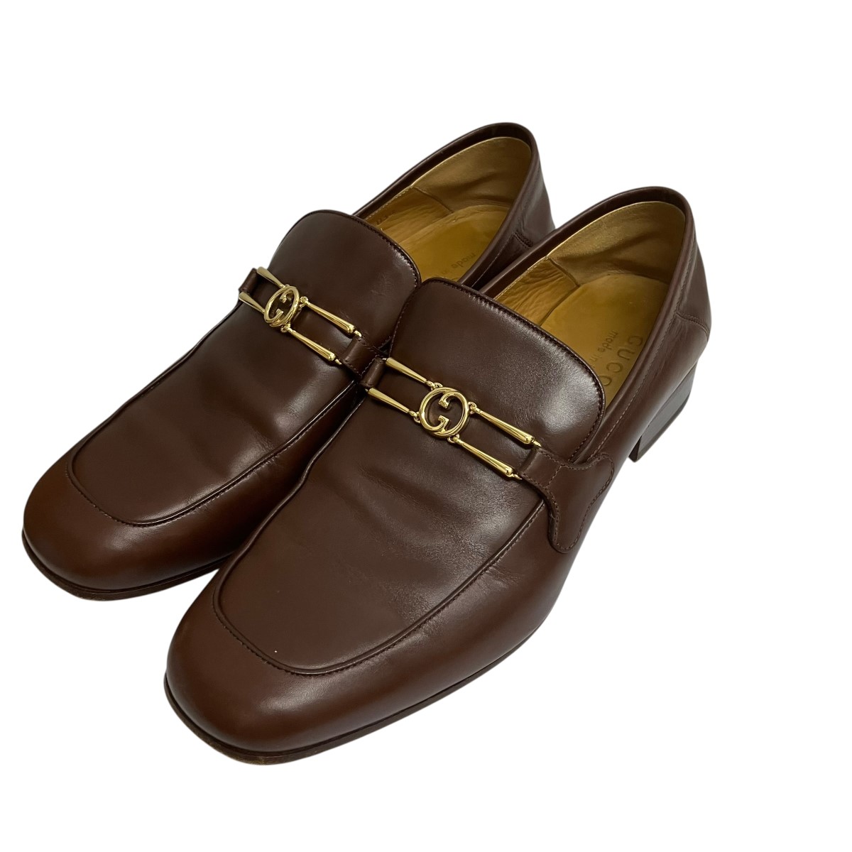 【中古】GUCCI ホースビットローファー 598348 赤銅色 大きさ：8 【060626】（グッチ）