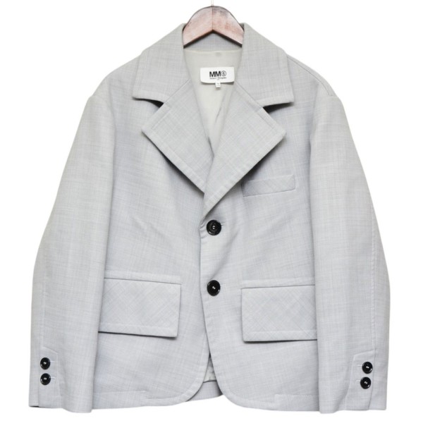 【中古】MM6 Maison Margiela 2020AW 2Bショートテーラードジャケット S52BN0070 S47850 薄墨色 大きさ：36 【060626】（マルタンマルジェラ）