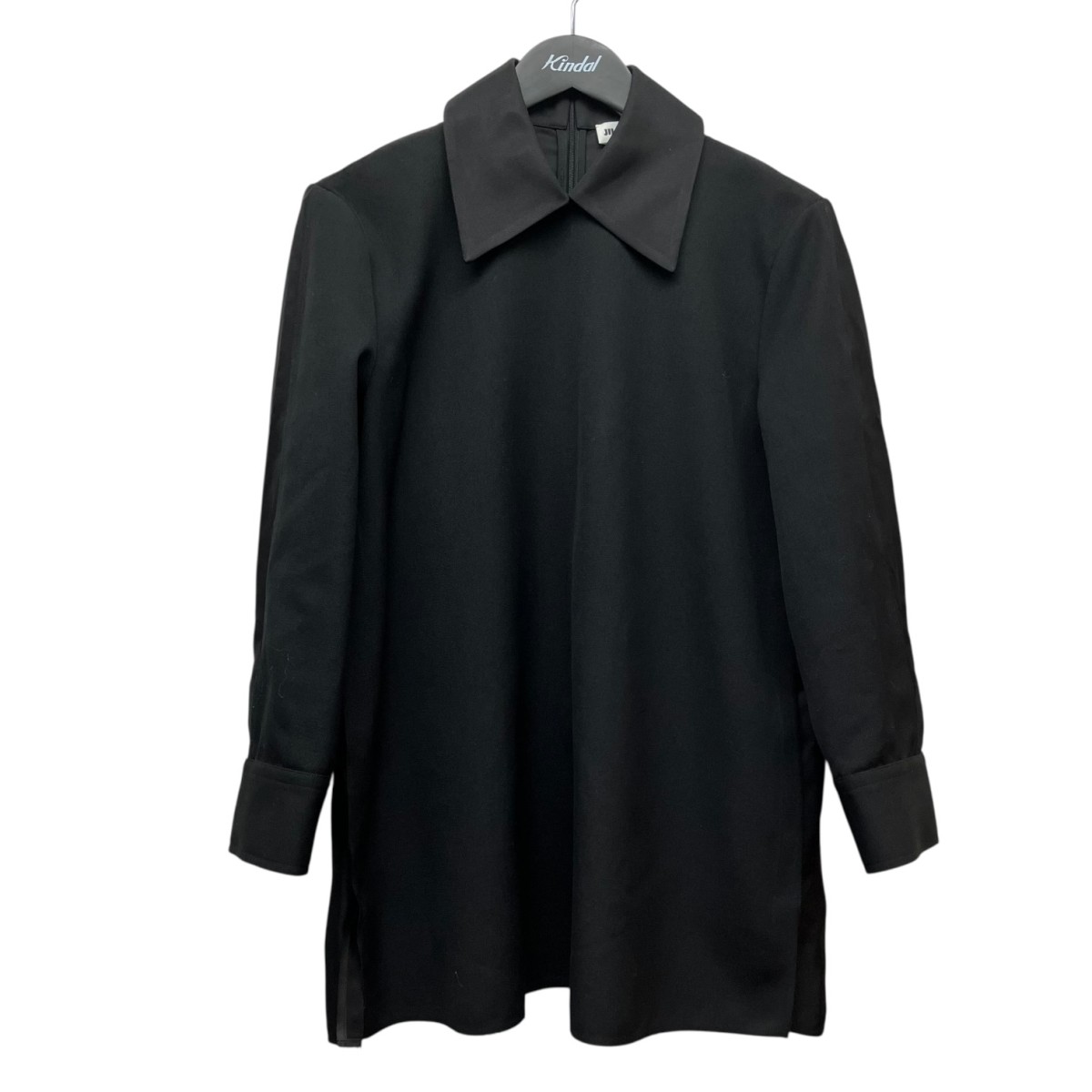 【中古】jil sander 25AW 引き合い必要経費\\192500 バックジップウールギャバジンシャツ J02NC0277 J40002 黒いこと 大きさ：32 【060626】（ジルサンダー）