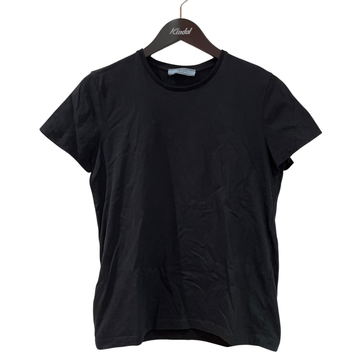 【中古】PRADA 半袖ティーシャツ デオキシリボ核酸604 黒いこと 大いさ：L 【060626】（プラダ）