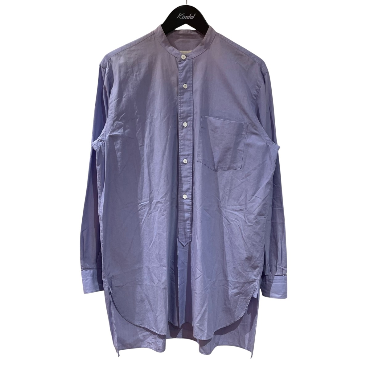 【中古】COMOLI バンドカラーシャツ s03 02002 相撲取り草 大きさ：M 【060626】（コモリ）