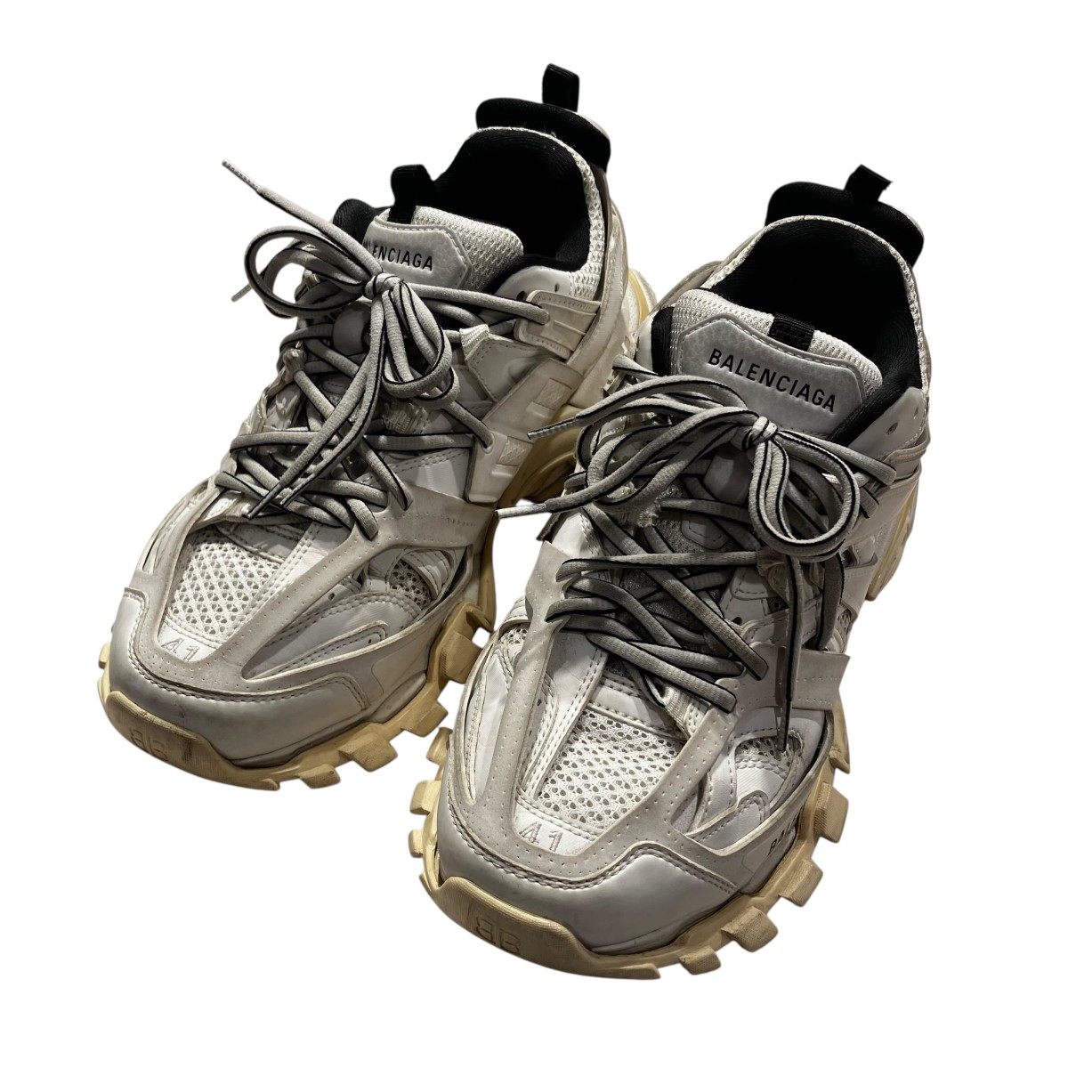 【中古】BALENCIAGA Track スニーカー 542023 白いこと 大きさ：41 【060626】（バレンシアガ）
