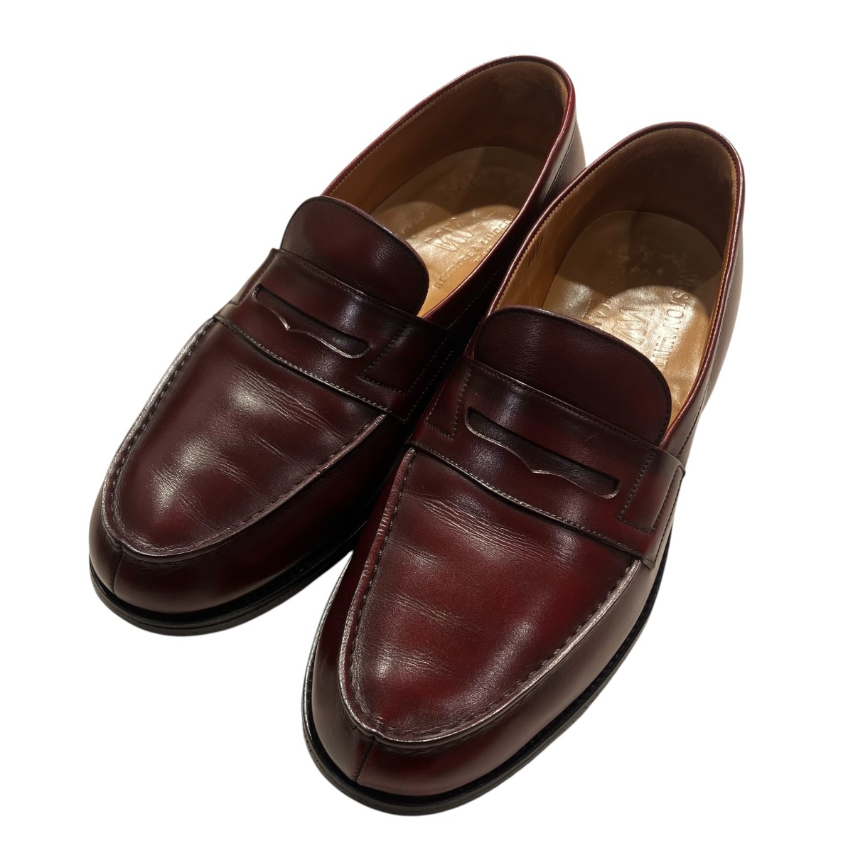 【中古】J．M．WESTON ヴィンテージ 180置き目毛革  子ウシ 6．5E 置き目毛革 728307 バーガンディー 大きさ：6 1/2 【060626】（ジェイエムウェストン）