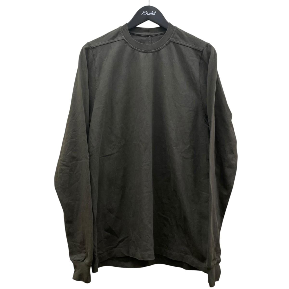 【中古】RICK OWENS 無地 綿織物 ロングスリーブカットソー 長袖ティーシャツ RU02E1277-BA 緑であること 大きさ：S 【060626】（リックオウエンス）