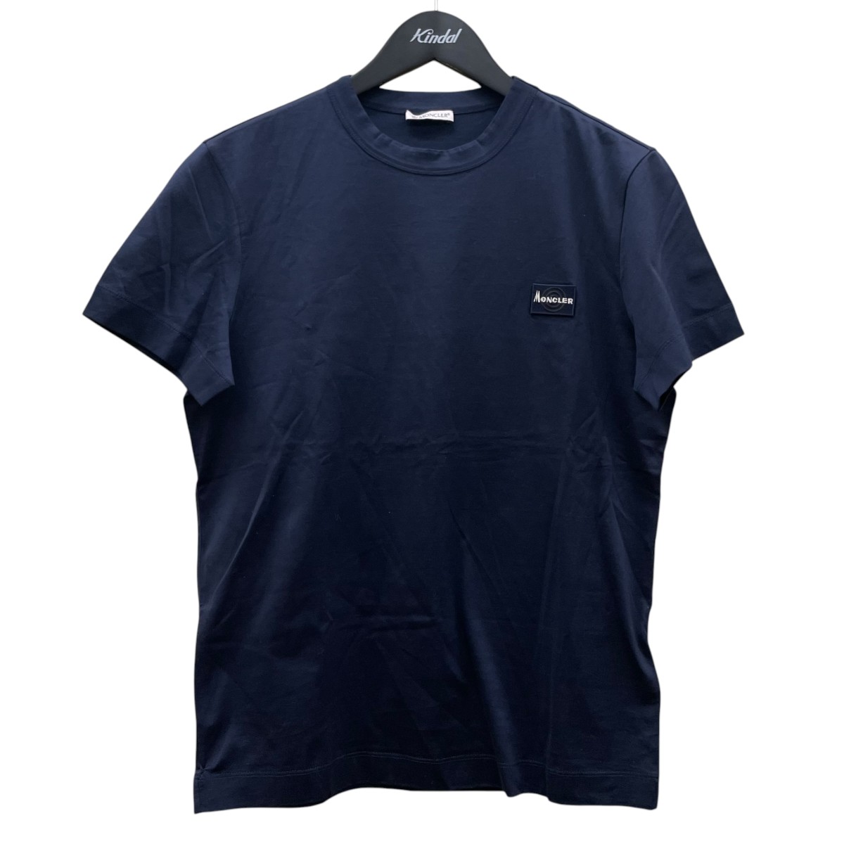 【中古】MONCLER MAGLIA T-SHIRT ロゴタイプ紋章付き添い人 半袖ティーシャツ 綿織物ティーシャツ F10918C73300 米国海軍 大きさ：S 【060626】（モンク軌跡）