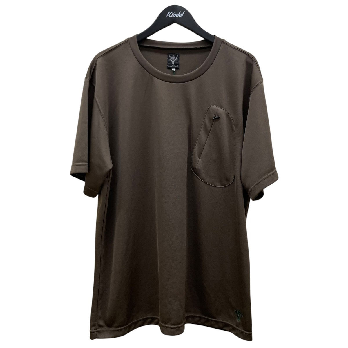 【中古】south2 west8 Zipped Pocket Tee - Poly Jersey 無地 ポリエステル 半袖ティーシャツ  MR832 カーキ 大きさ：M 【060626】（サウス2酉の方角8）
