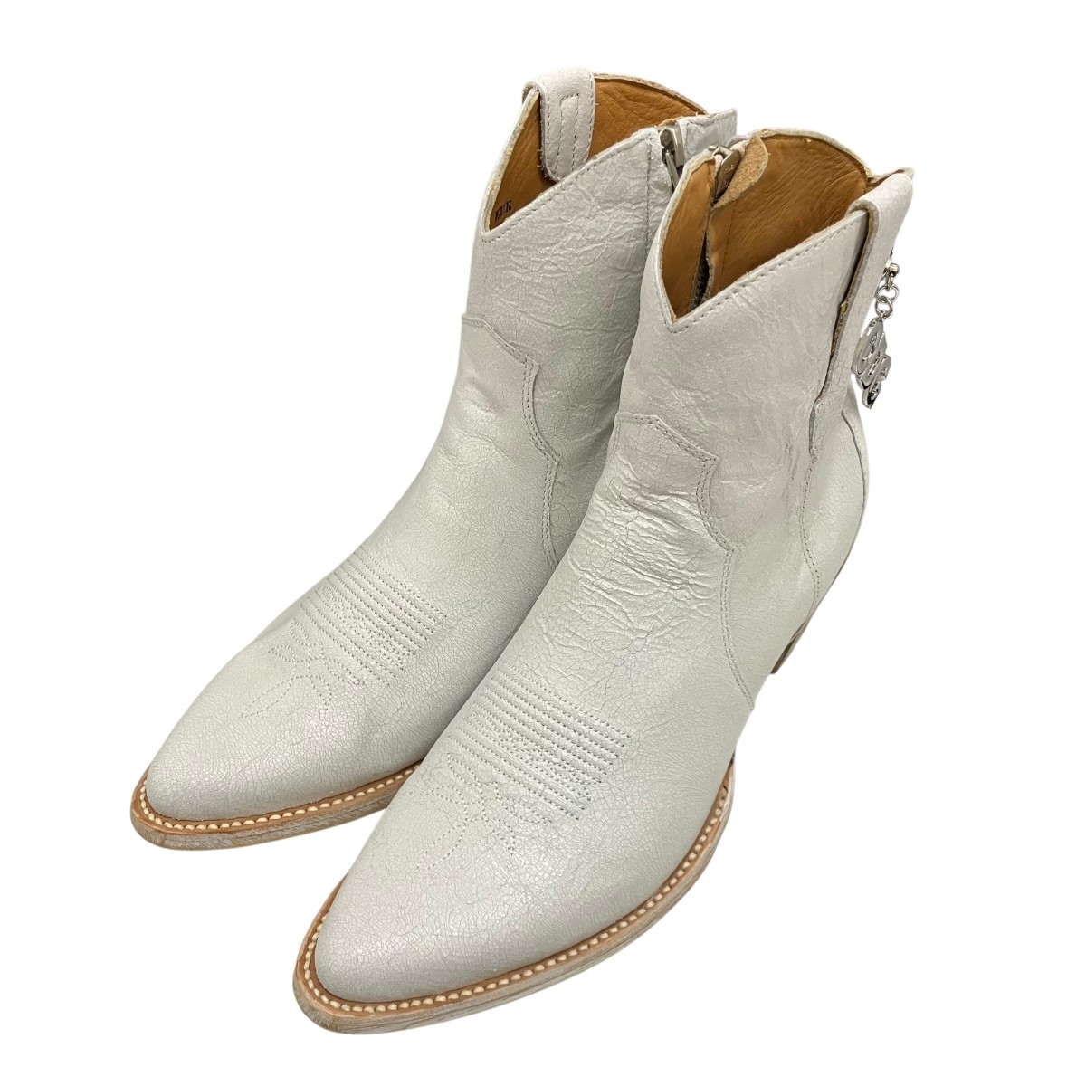 【中古】COMME des GARCONS&times;Mexicana　ウェスタンブーツ ホワイト サイズ：8 1/2 【150726】（コムデギャルソン&times;メキシカーナ）｜ブランド古着のカインドオル 34,749円