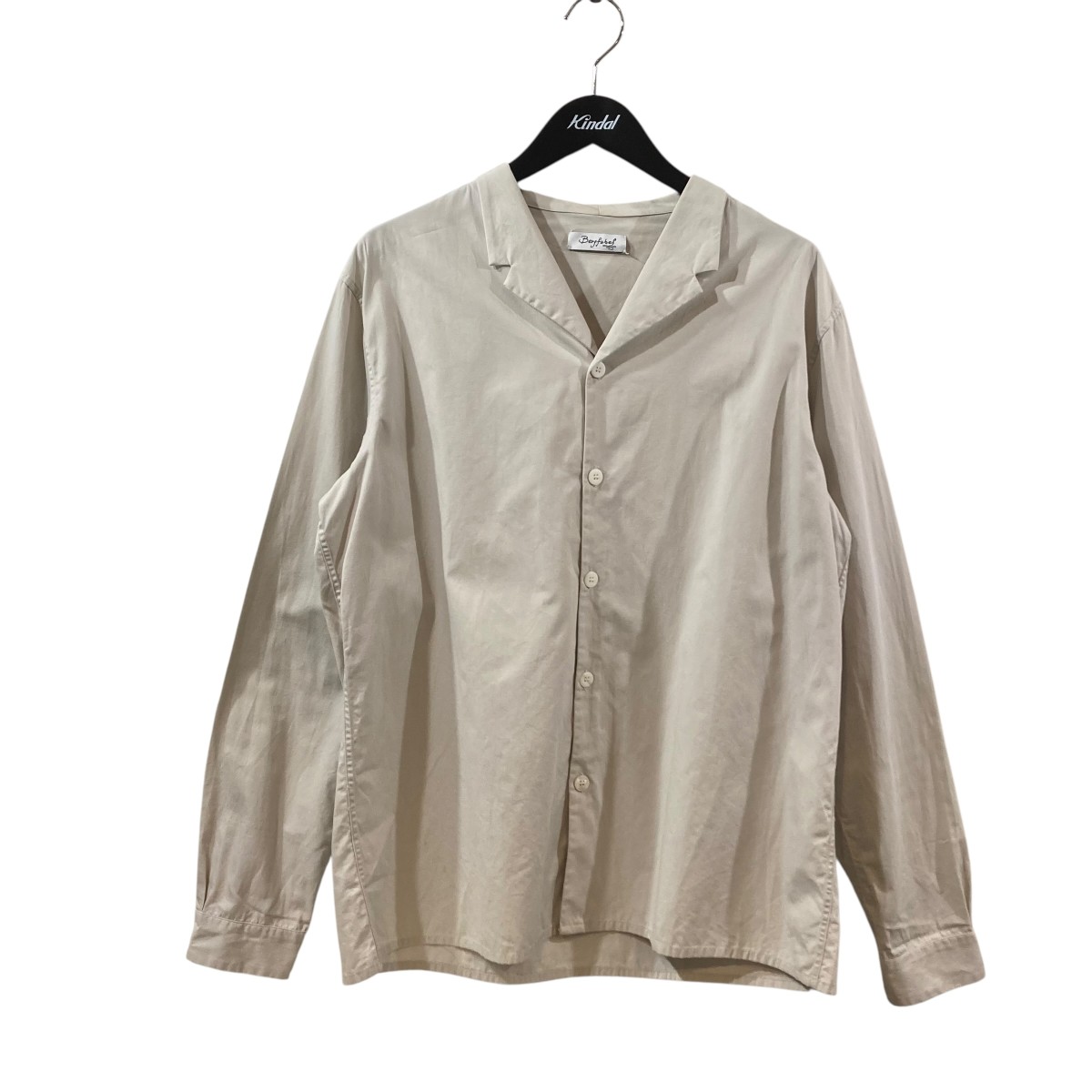 【中古】Bergfabel オープンカラーシャツ BFmsh18506UM74 点火装置薄墨色 大きさ：50 【060626】（バーグファベル）