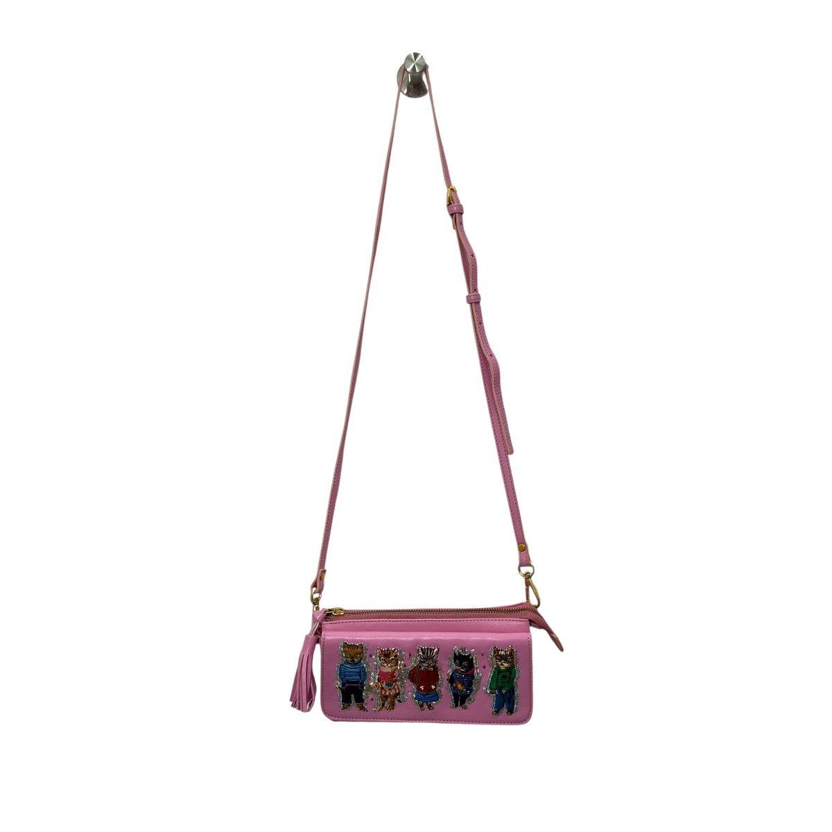 【中古】tamaoworld×NATHALIE LETE ショルダーバッグ サクラ色 【060626】（タマオワールド×ナタリー･レテ）