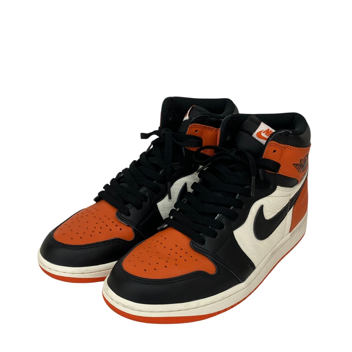 【中古】NIKE Air Jordan 1 Retro High OG Shattered Backboard ハイカットスニーカー DZ5485-008 オレンジ色×白いこと 大きさ：27糎 【060626】（ナイキ）