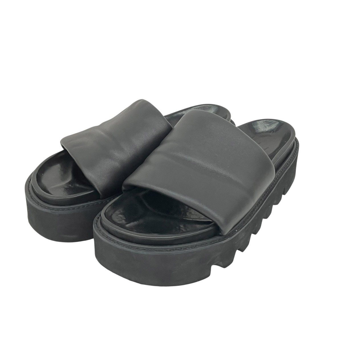 【中古】MAISON SPECIAL×SPECIAL SHOES FACTORY サンダル 黒いこと 大きさ：26.5珊 【070626】（メゾンスペシャル）