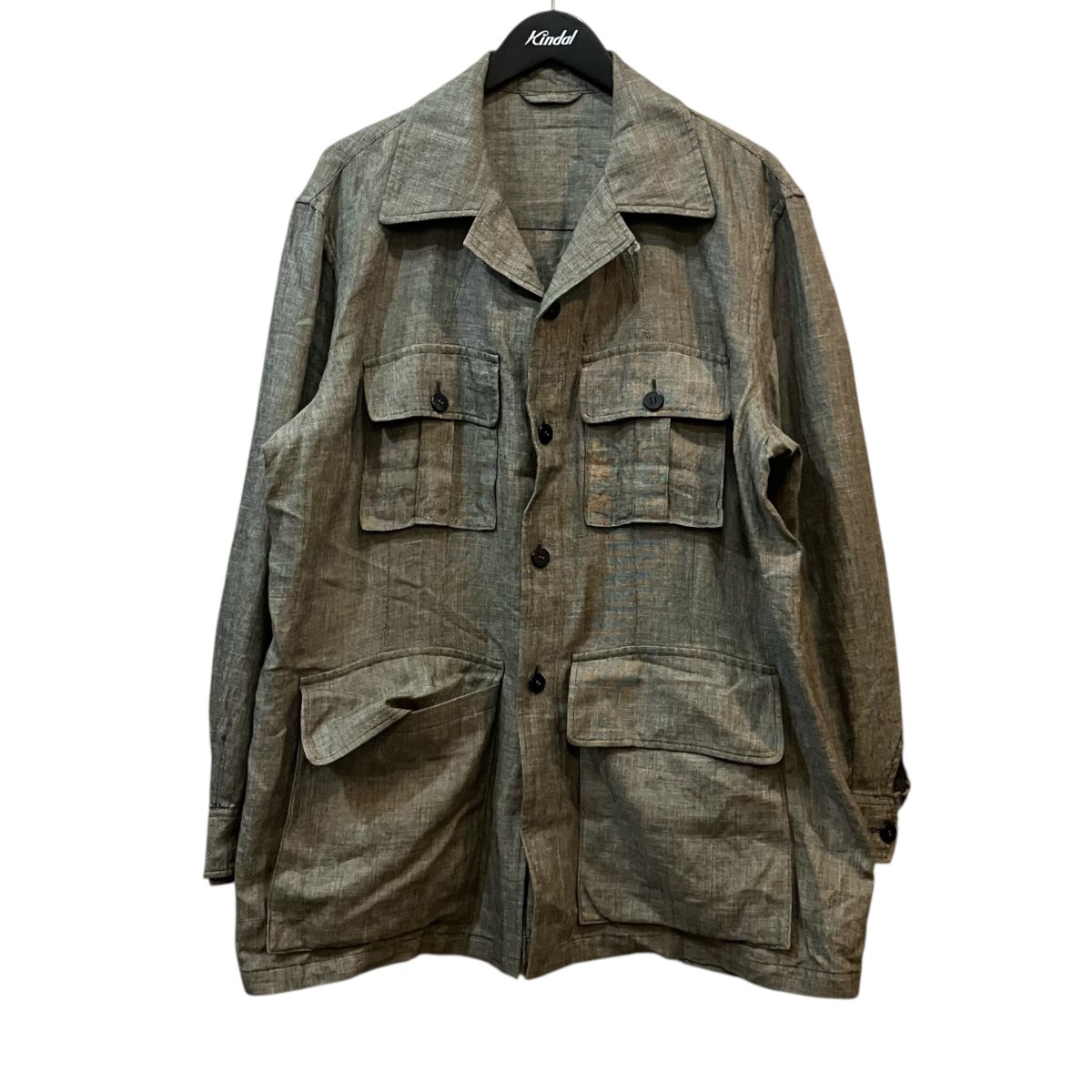 【中古】Cale WOOL LINEN SILK SAFARI JACKET プルオーバー上衣 薄墨色 大きさ：5 【070626】（カル）