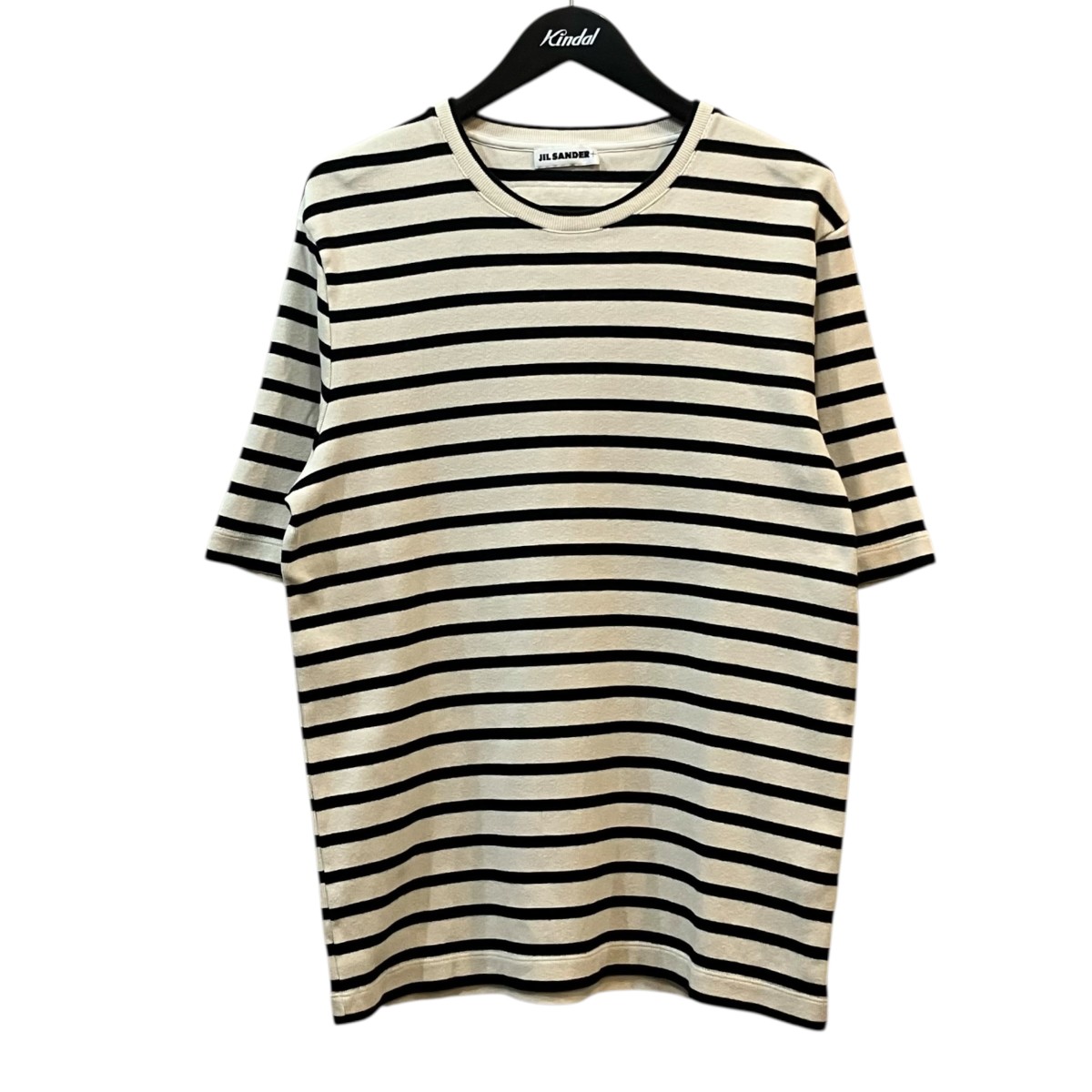 【中古】JIL SANDER+ 間借り人ティーシャツ 黒いこと×象牙色 大きさ：L 【070626】（ジルサンダープラス）
