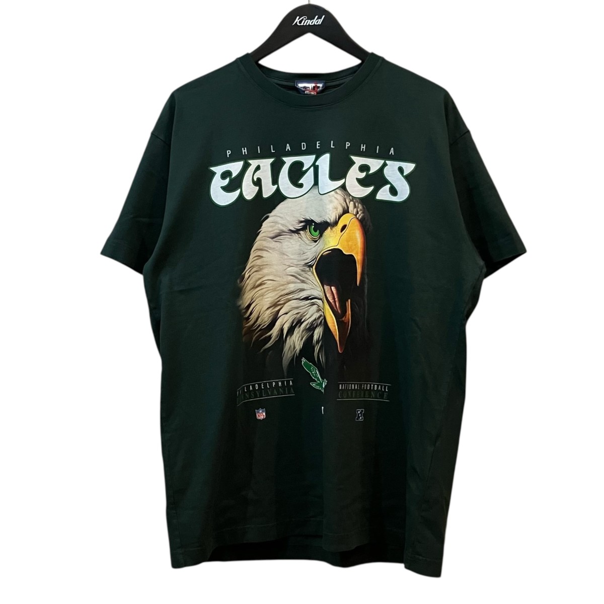 【中古】KITH×47NFL 鷲刷り上げるティーシャツ 緑であること 大いさ：M 【070626】（口付け）