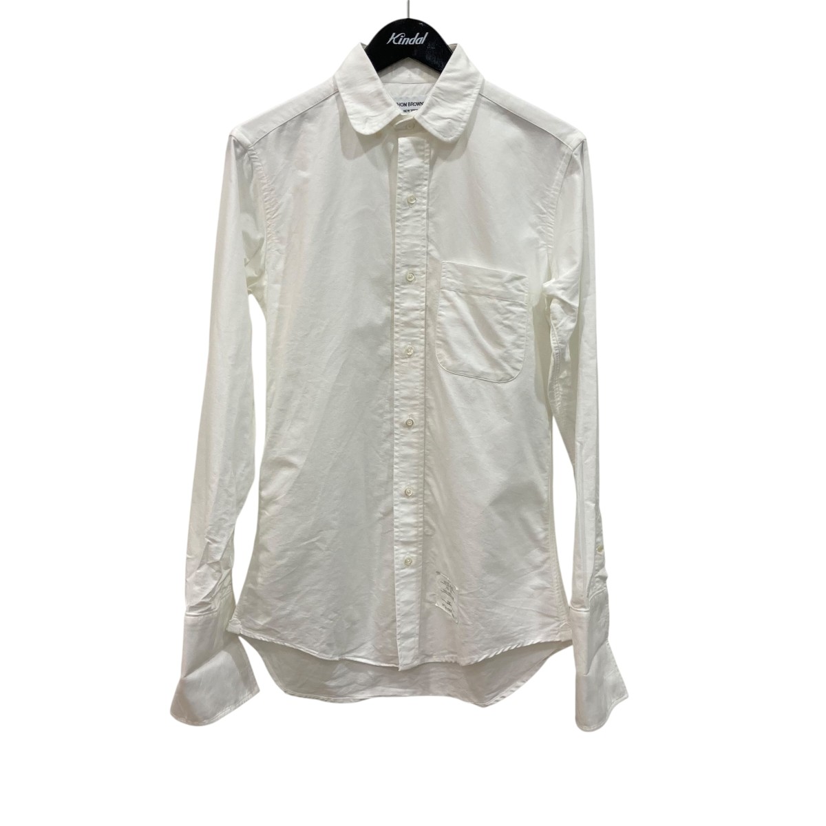 【中古】Thom Browne ボタンダウンシャツ 白いこと 大きさ：0 【070626】（トム・赤銅色）