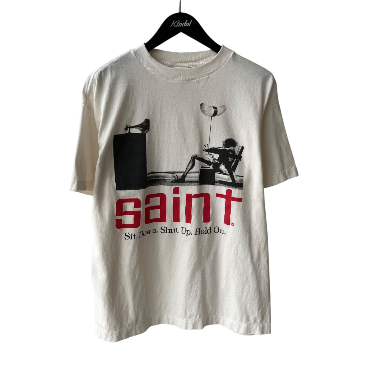 【中古】SAINT MICHAEL SS TEE ／ SAINT ティーシャツ SM-HR8-0000-022 白いこと 大いさ：S 【070626】（仙マイケル）