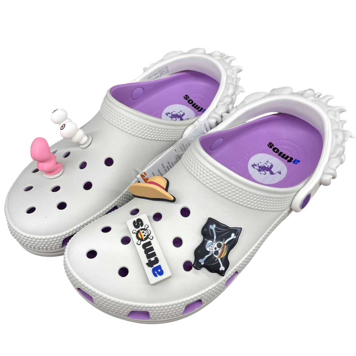 【中古】crocs×ONE PIECE×atmos サンダル 薄墨色 大きさ：9 【070626】（クロックス）
