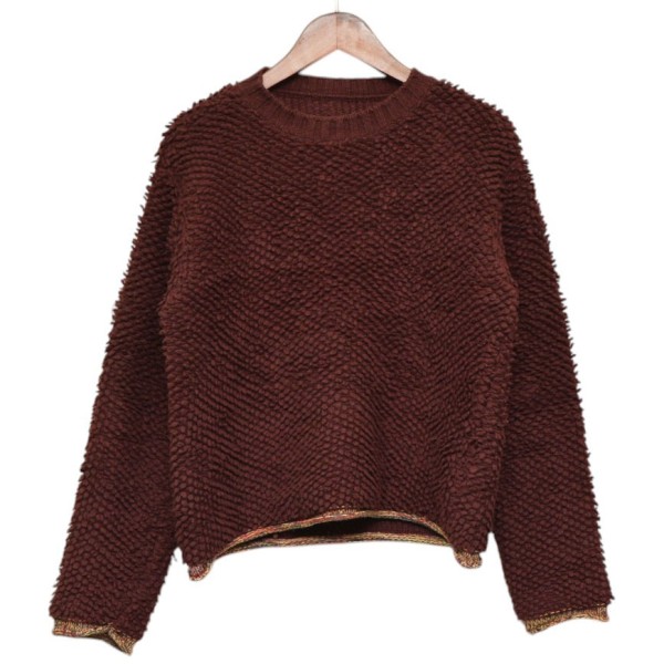 【中古】Maison Margiela 2015AW ボアニットセーター S31GP0048 S15450 ボルドーワイン 大きさ：S 【060626】（メゾンマルジェラ）