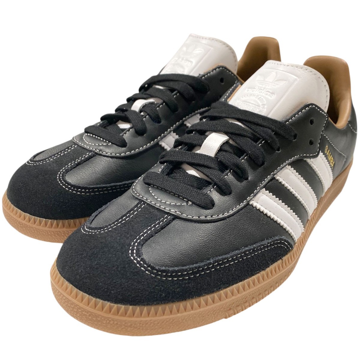 【中古】adidas×Adam et Rope SAMBA OG ADAM ET ROPEサンバスニーカー靴 HQ7257 黒いこと 大きさ：US9(27糎) 【060626】（アディダス×アダムエロペ）