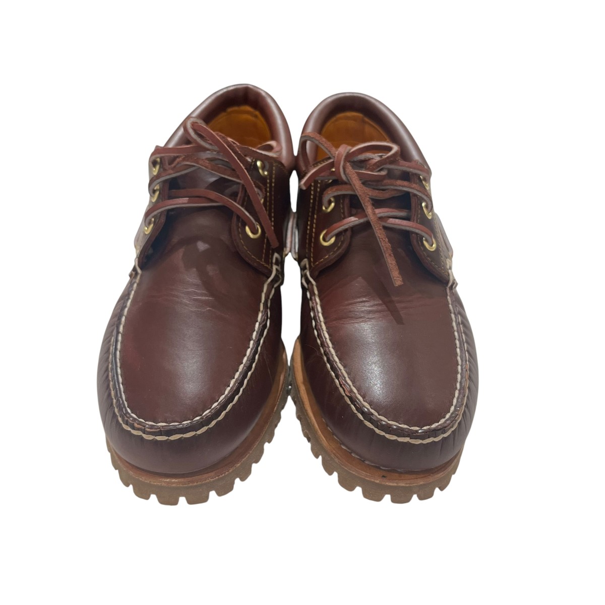 【中古】Timberland AUTHENTICS 3EYE CLASSIC LUG 甲板シューズ 肺結核 0A43JG EIZ 赤銅色 大きさ：26.5糎 【060626】（ティンバーランド）