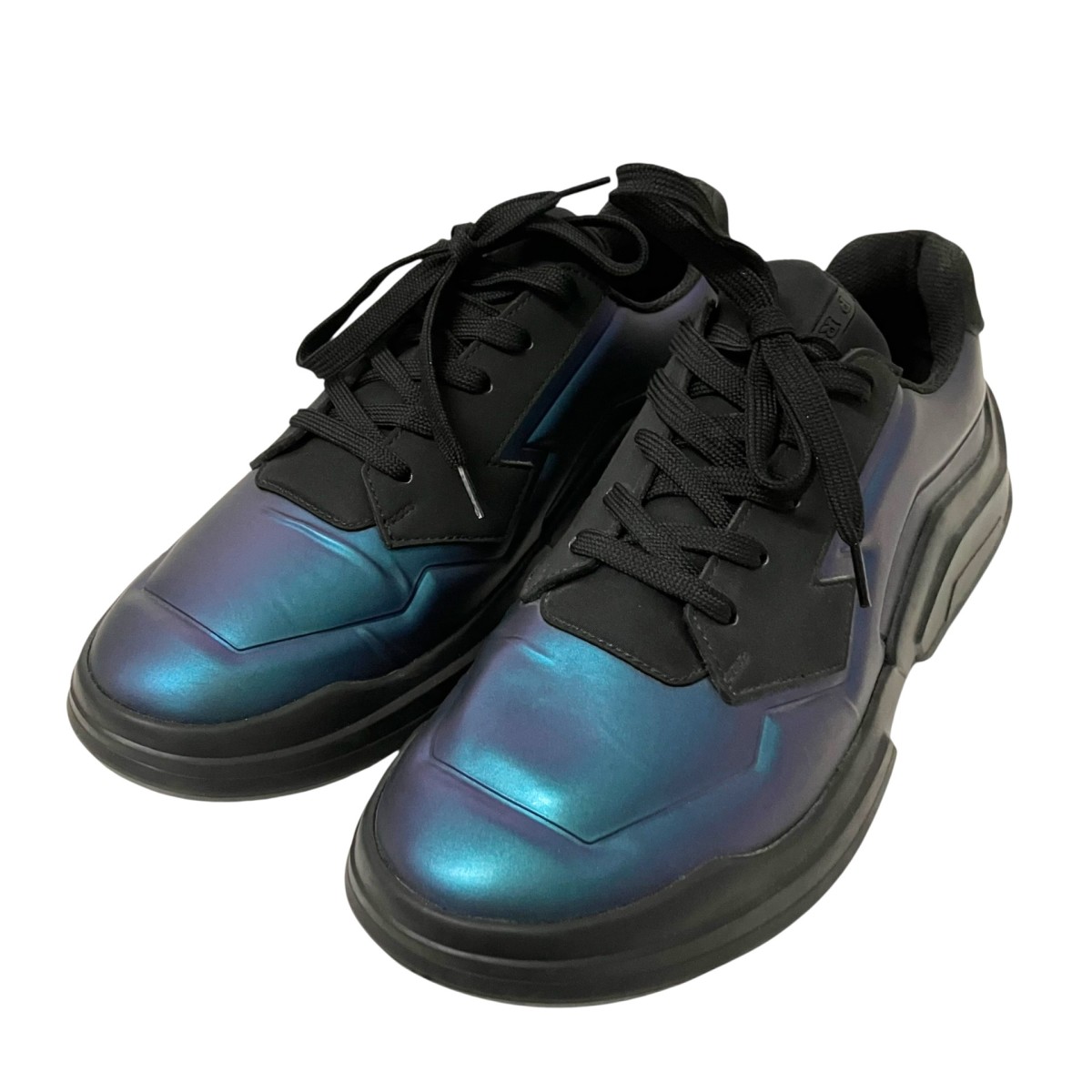 【中古】PRADA SPORTS ローカットスニーカー 4E3566 パープル×黒いこと 大きさ：7 【070626】（プラダスポーツ）
