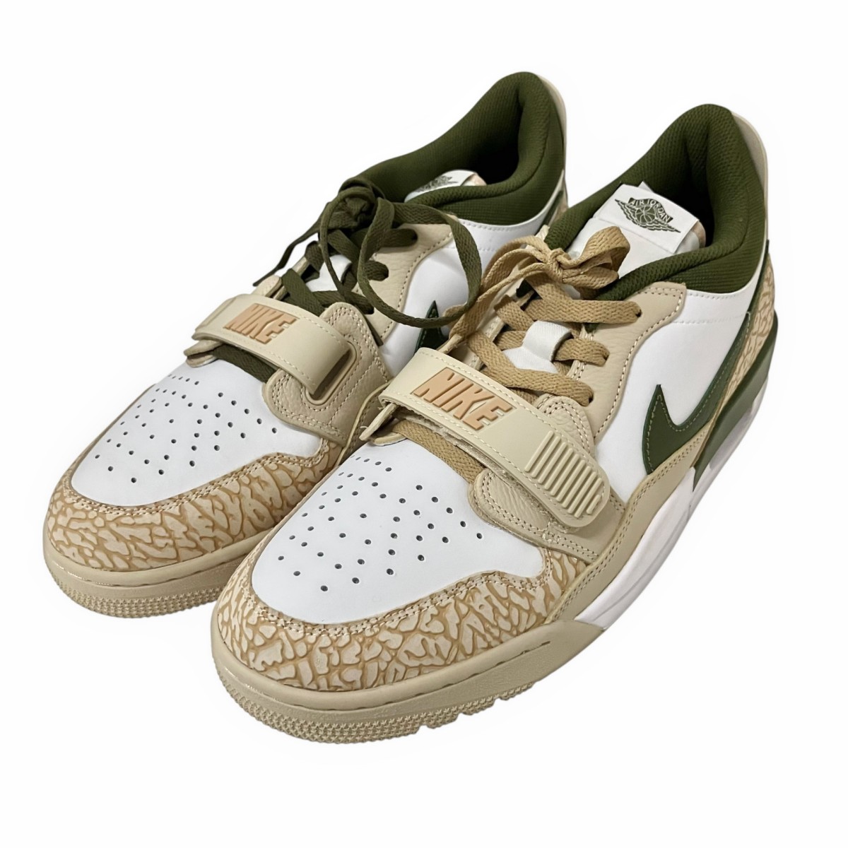 【中古】NIKE×PARIS SAINT-GERMAIN AIR JORDAN LEGACY 312 LOW スニーカー FZ4358 100 白いこと×緑であること 大きさ：30珊 【070626】（ナイキ×光の都市サンジェルマン）