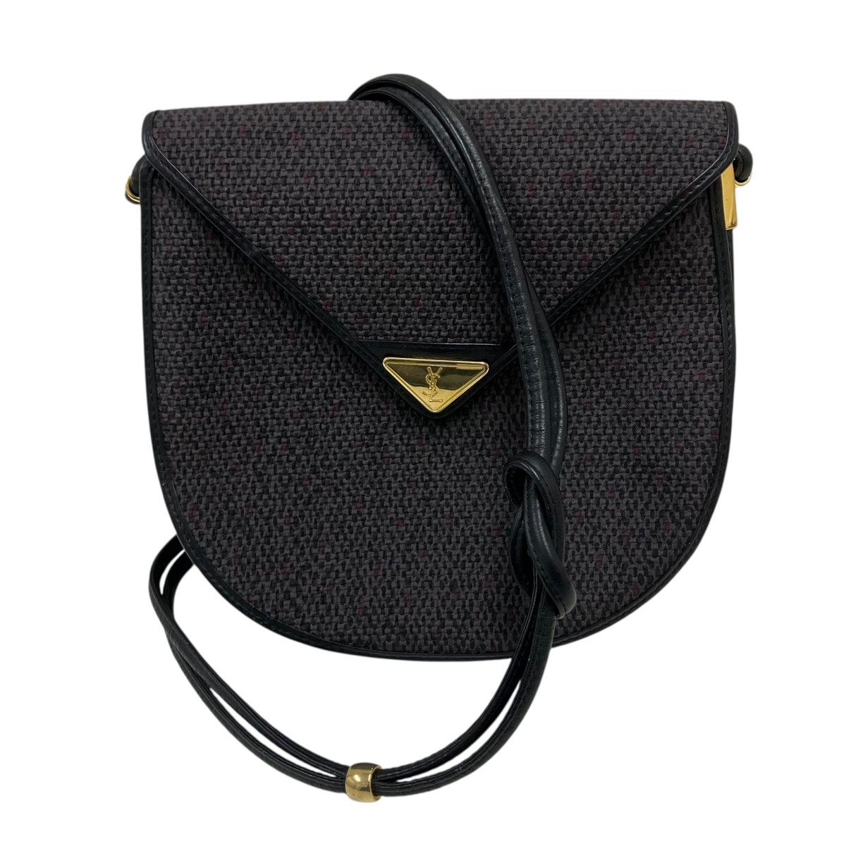 【中古】Yves Saint Laurent ショルダーバッグ 薄墨色 【070626】（イヴサンローラン）