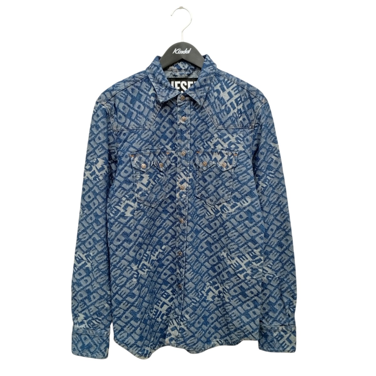 【中古】DIESEL D-LEO デニムシャツジャケット 0094H インディゴ 大いさ：M 【070626】（ディーゼル）
