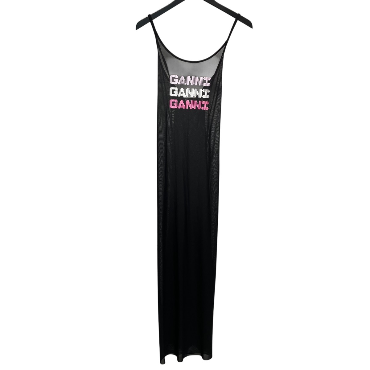 【中古】Ganni Mesh Cover Up Slip Dress キャミソール衣装 3629 黒いこと 大きさ：36 【070626】（ガニー）