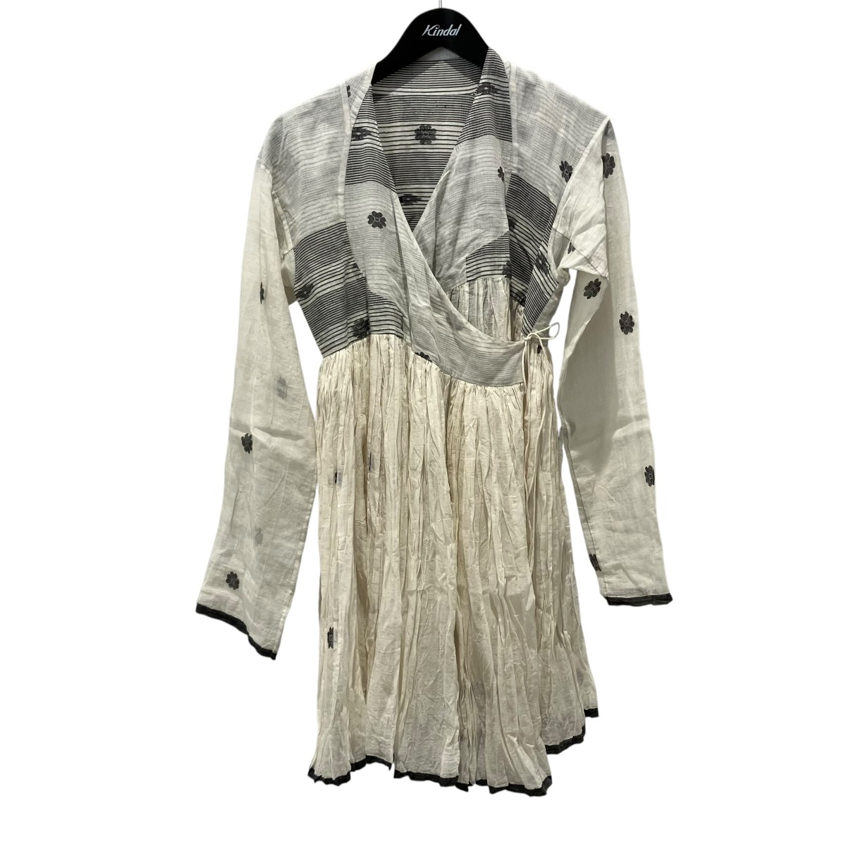 【中古】DOSA Rabari Jacket 花柄×間借り人 ラバリジャケット 象牙色×黒いこと 大いさ：3 【070626】（ドーサ）