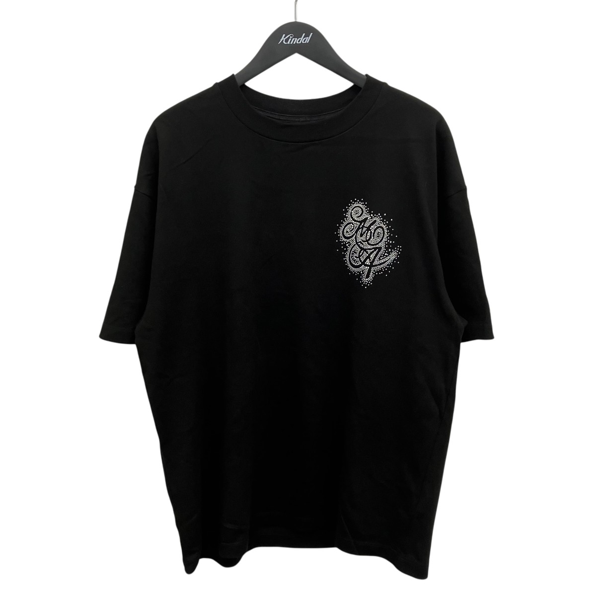 【中古】AMIRI 伝達ルート石ころかざり付けるtティーシャツ 黒いこと 大いさ：UK38 【070626】（アミリ）