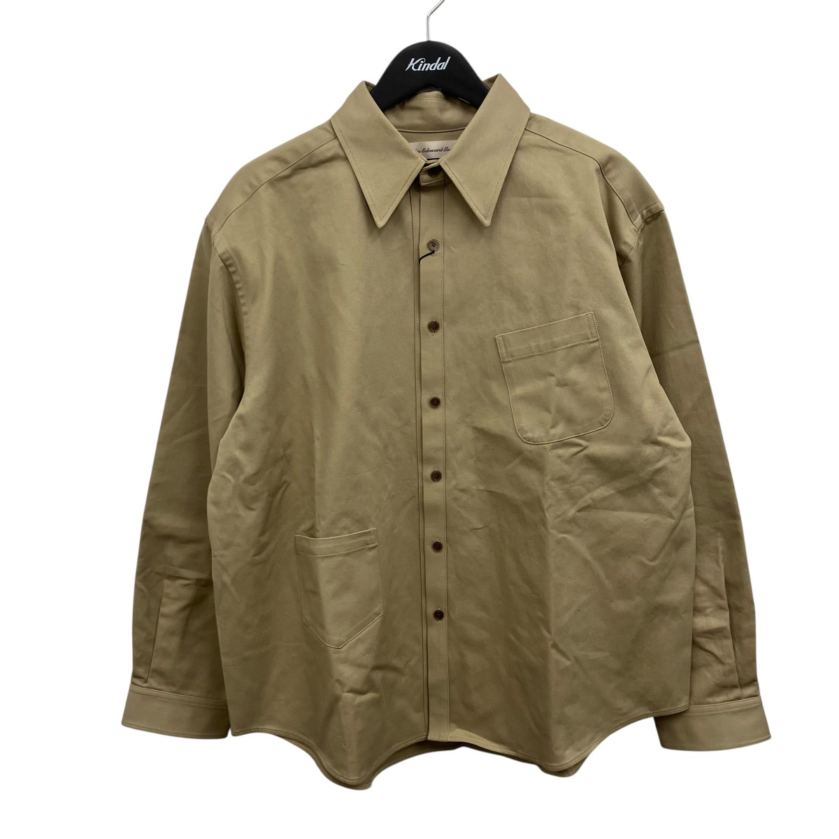 【中古】abelia edoward goucha ORDINARY CHINO SHIRT ボックスシルエットチノシャツ ベージュ 大きさ：3 【070626】（アベリアエドワードゴーチャ）
