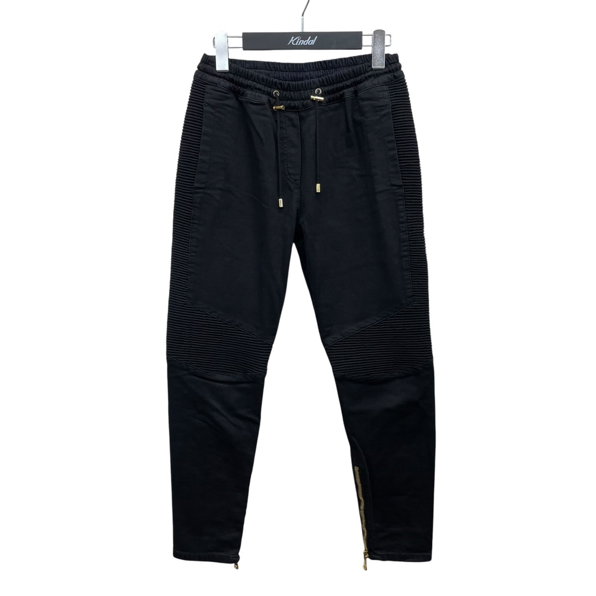 【中古】BALMAIN バイカースウェットパンツ 黒いこと 大いさ：36 【070626】（バルマン）