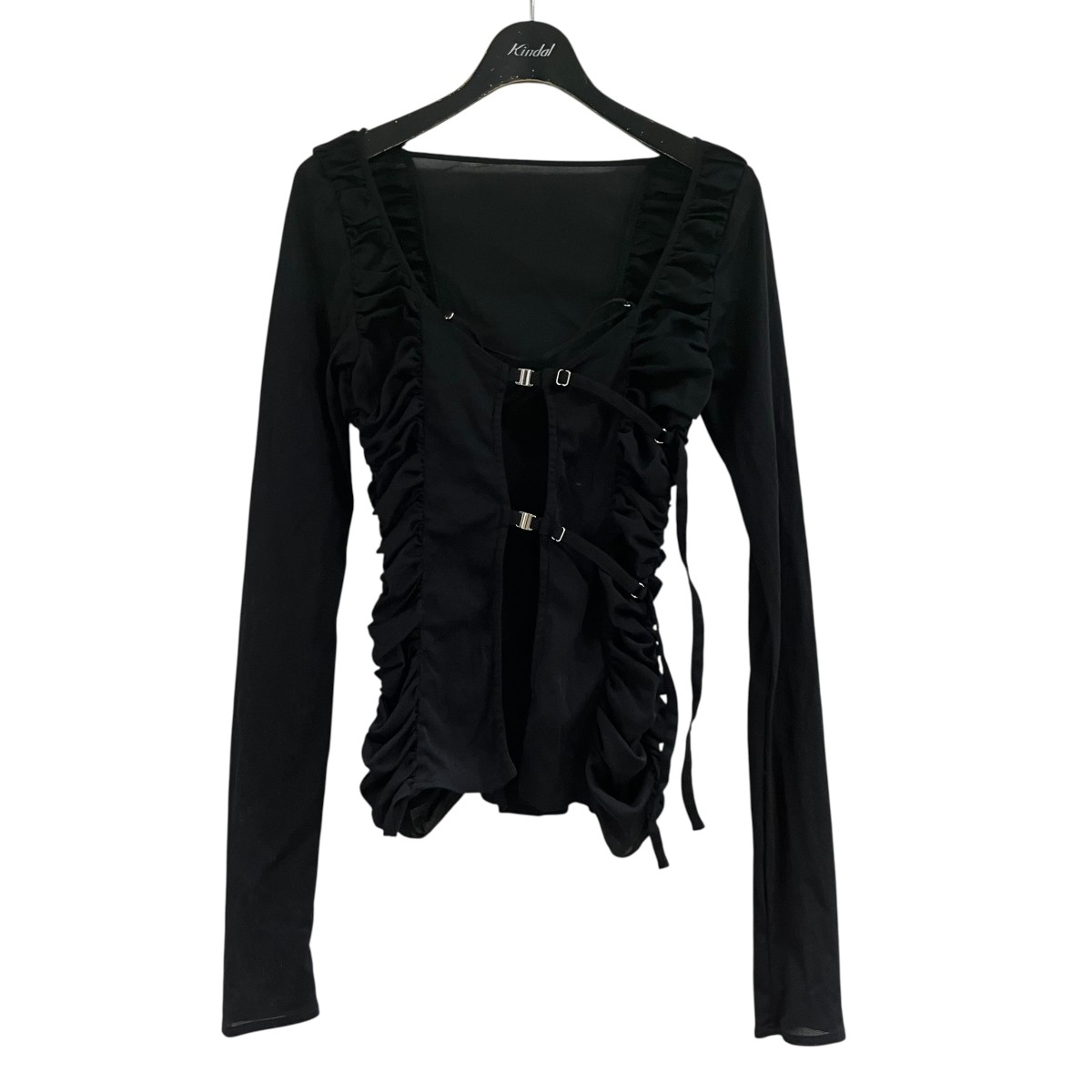 【中古】MELT THE LADY シアートップ カットソー 黒いこと 大きさ：Free 【070626】（メルトザレディ）