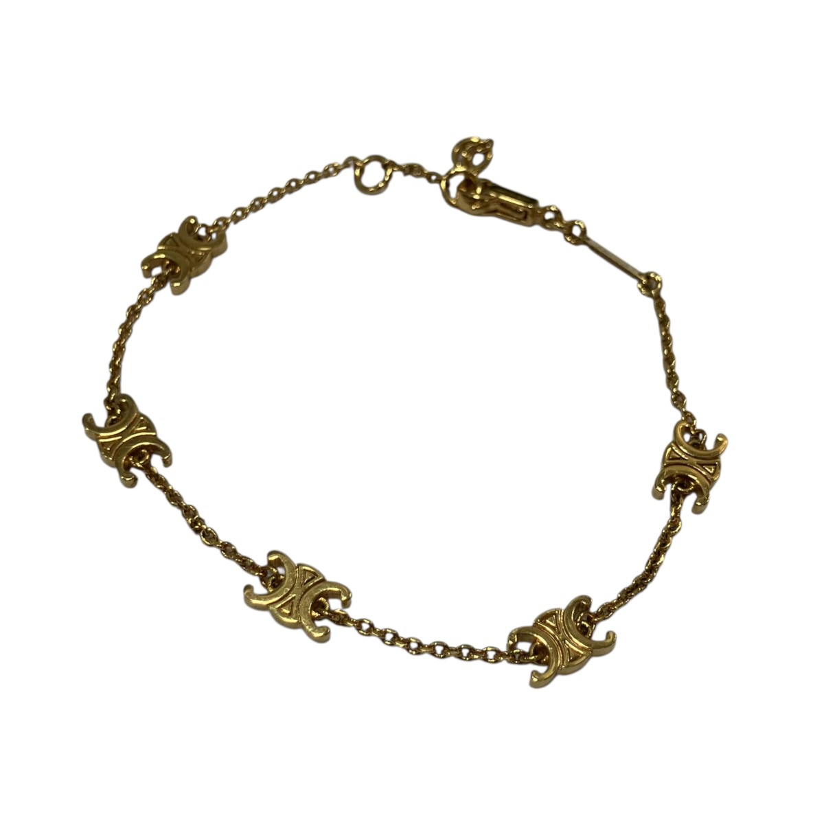 【中古】CELINE トリオンフチェーンブレスレット ゴールド 大きさ：- 【070626】（セリーヌ）