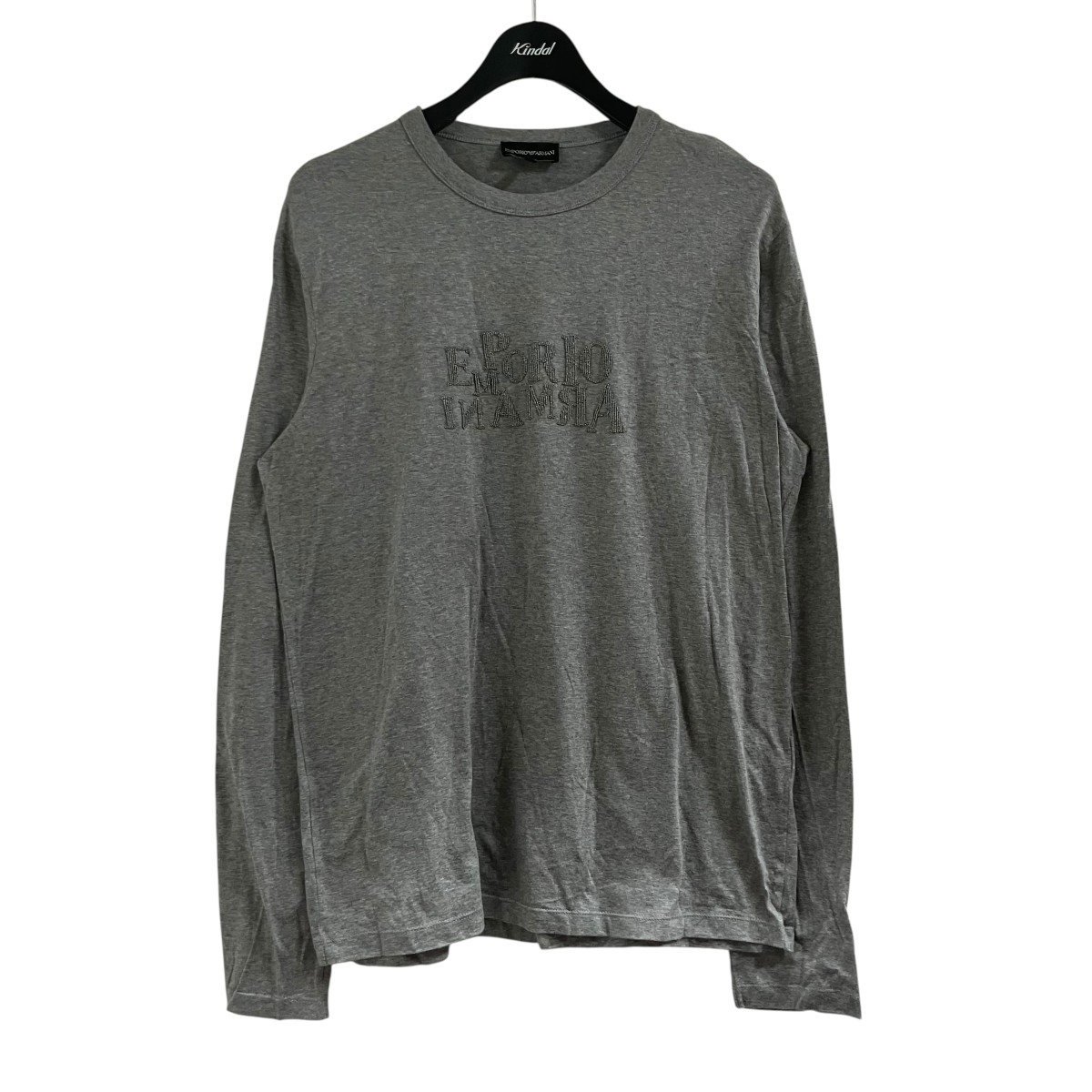 【中古】EMPORIO ARMANI ロゴビーズカットソー ともし火薄墨色 大いさ：M 【070626】（エンポリオアルマーニ）