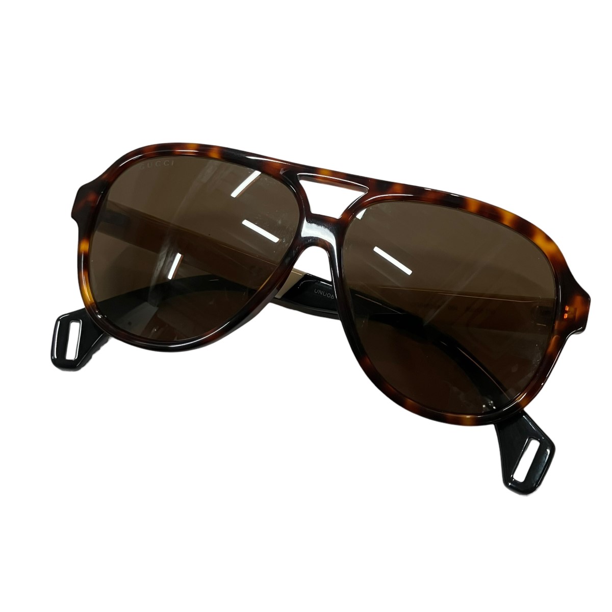 【中古】GUCCI 黒眼鏡 赤銅色×白いこと×黒いこと 大いさ：59□12-150 【070626】（グッチ）