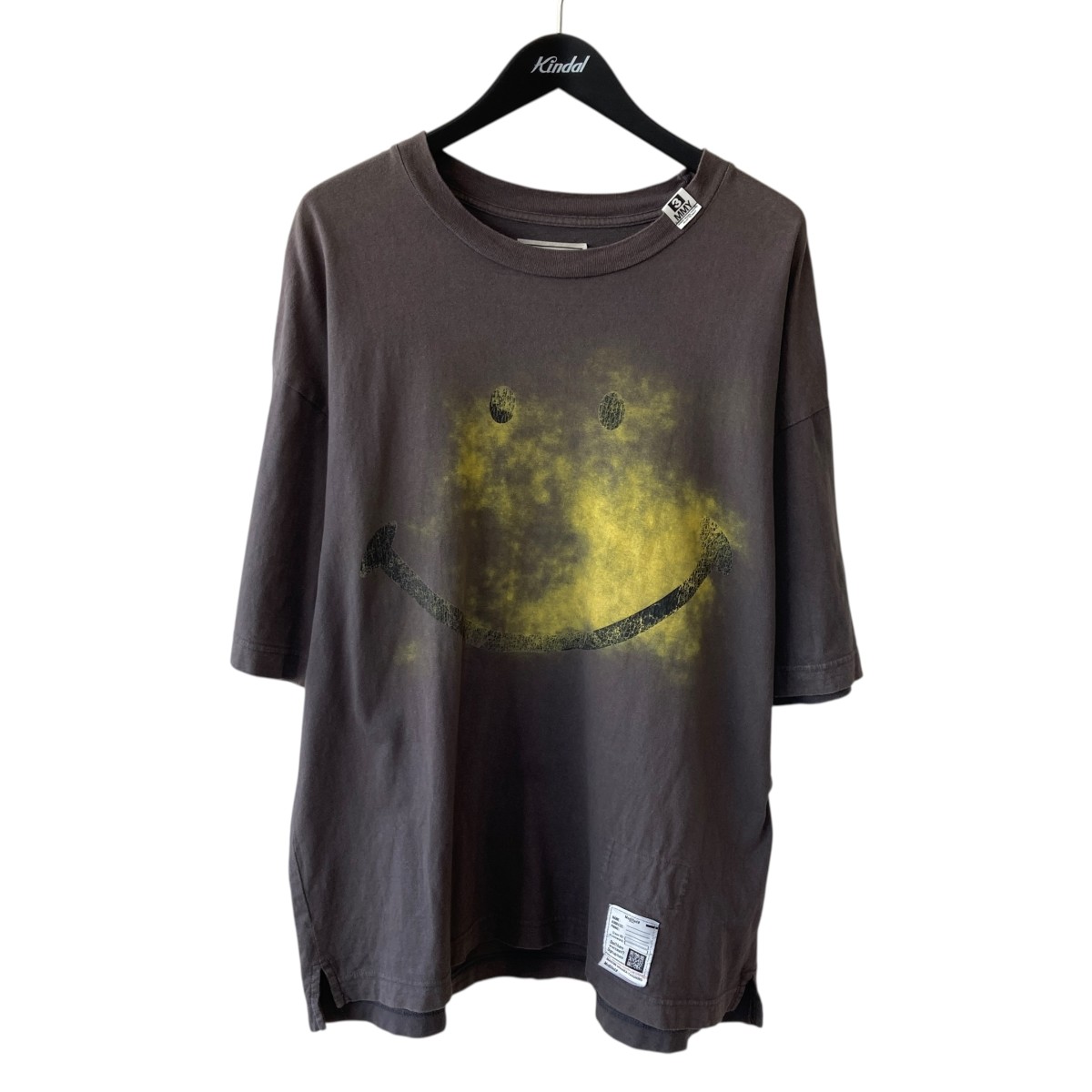 【中古】Maison MIHARA YASUHIRO SMILY FACE PRINTED TEE ティーシャツ J15TS772 薄墨色 大きさ：46 【070626】（メゾンミハラヤスヒロ）