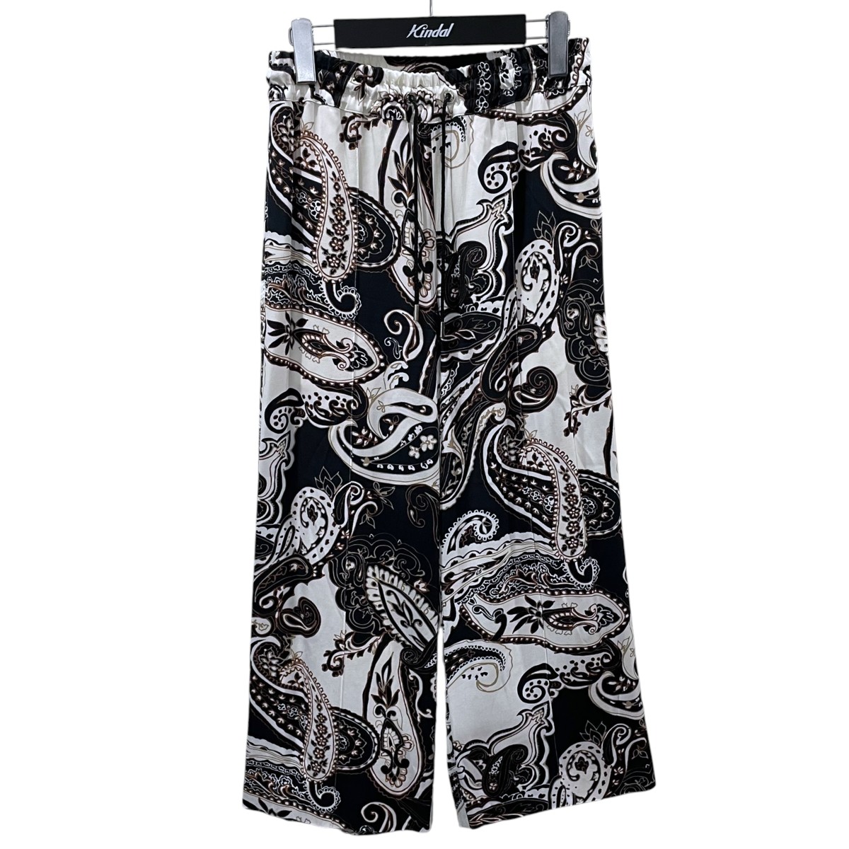 【中古】CINOH 24SS ペイズリープリントイージーパンツ PAISLEY RELAX PANTS ペイズリー 伸び伸びするズボン下 24SPT005 白いこと・赤銅色・黒いこと 大いさ：36 【070626】（チノ）