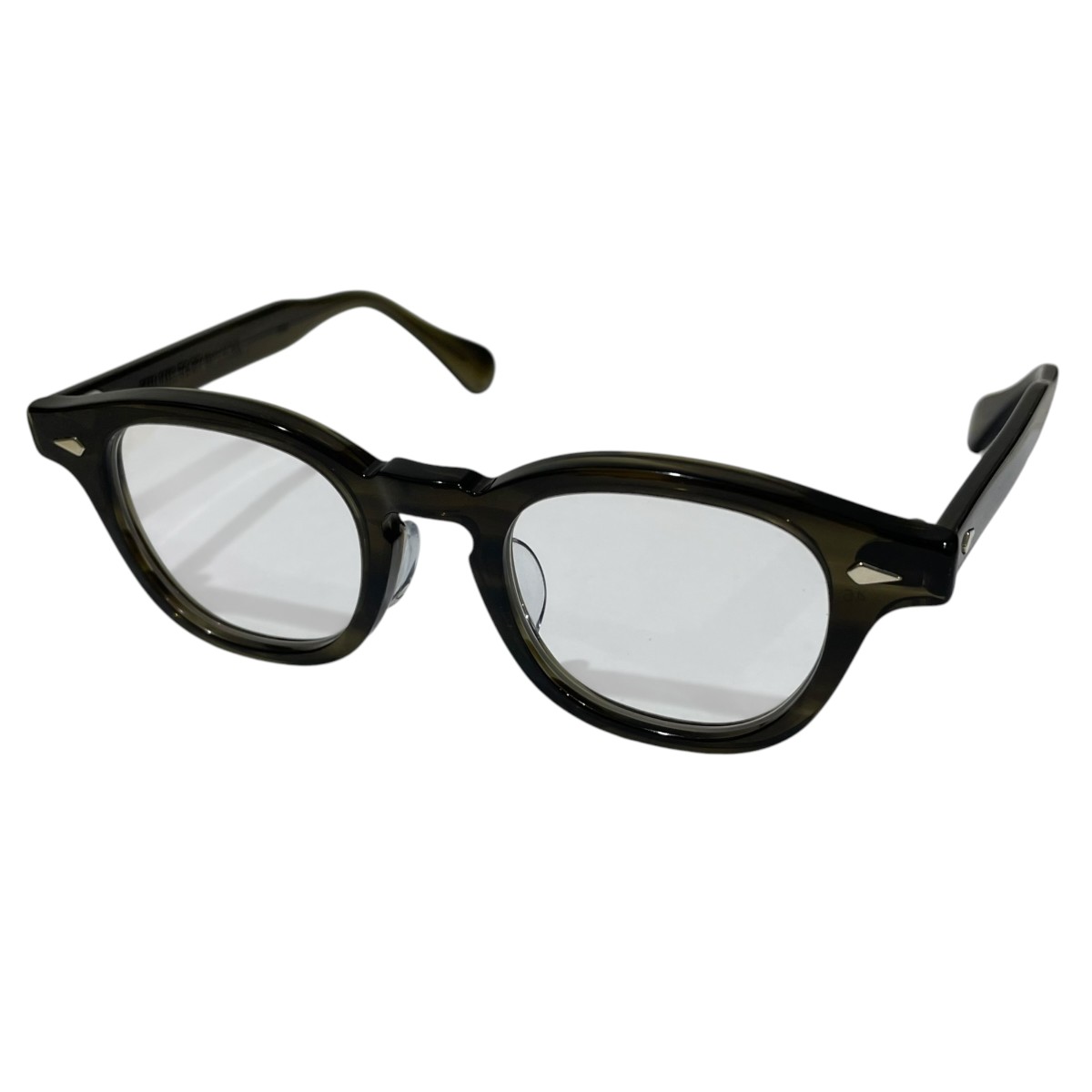 【中古】JULIUS TART OPTICAL 黒眼鏡 AR PL-002SP 一こま：せつ然たるオリーブ(OLIVE GREEN SASA) 【070626】（ジュリアスタートオプティカル）