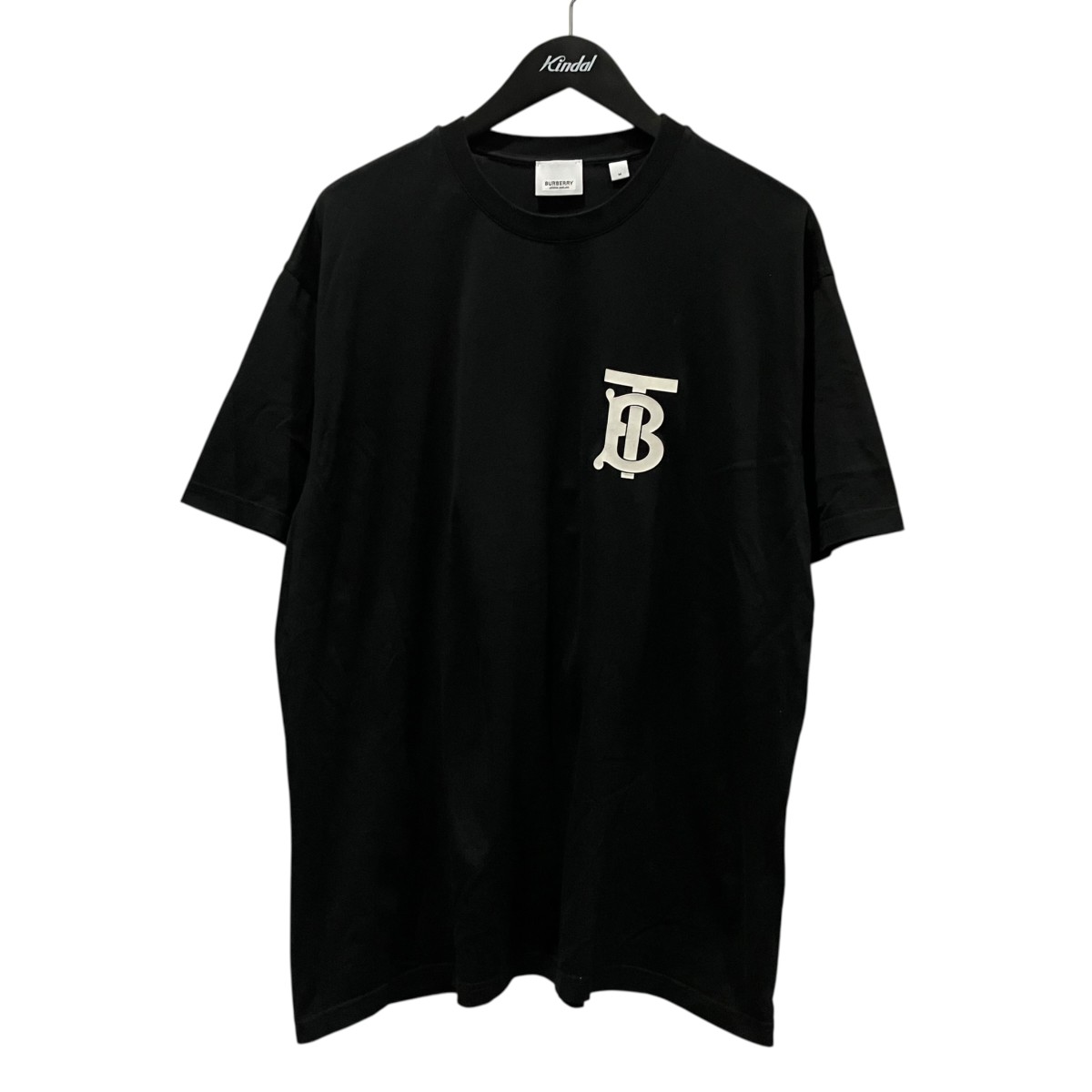【中古】BURBERRY 結核症ロゴタイプ刷り上げるティーシャツ 8017484 黒いこと 大きさ：M 【070626】（赤ちょうちんバリー）
