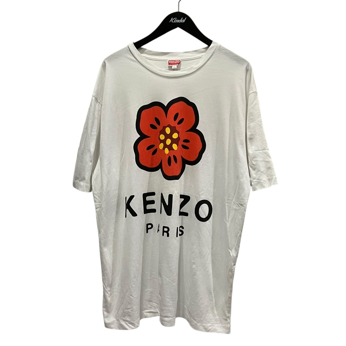 【中古】KENZO 御花刷り上げるプルオーバー FC65TS4074SO 白いこと 大きさ：XL 【070626】（ケンゾー）
