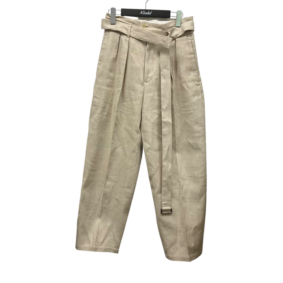 【中古】SEEALL BELTED PANTS ベルテッドトラウザーズ SAU13 PT181 ベージュ 大きさ：2 【070626】（シーオール）