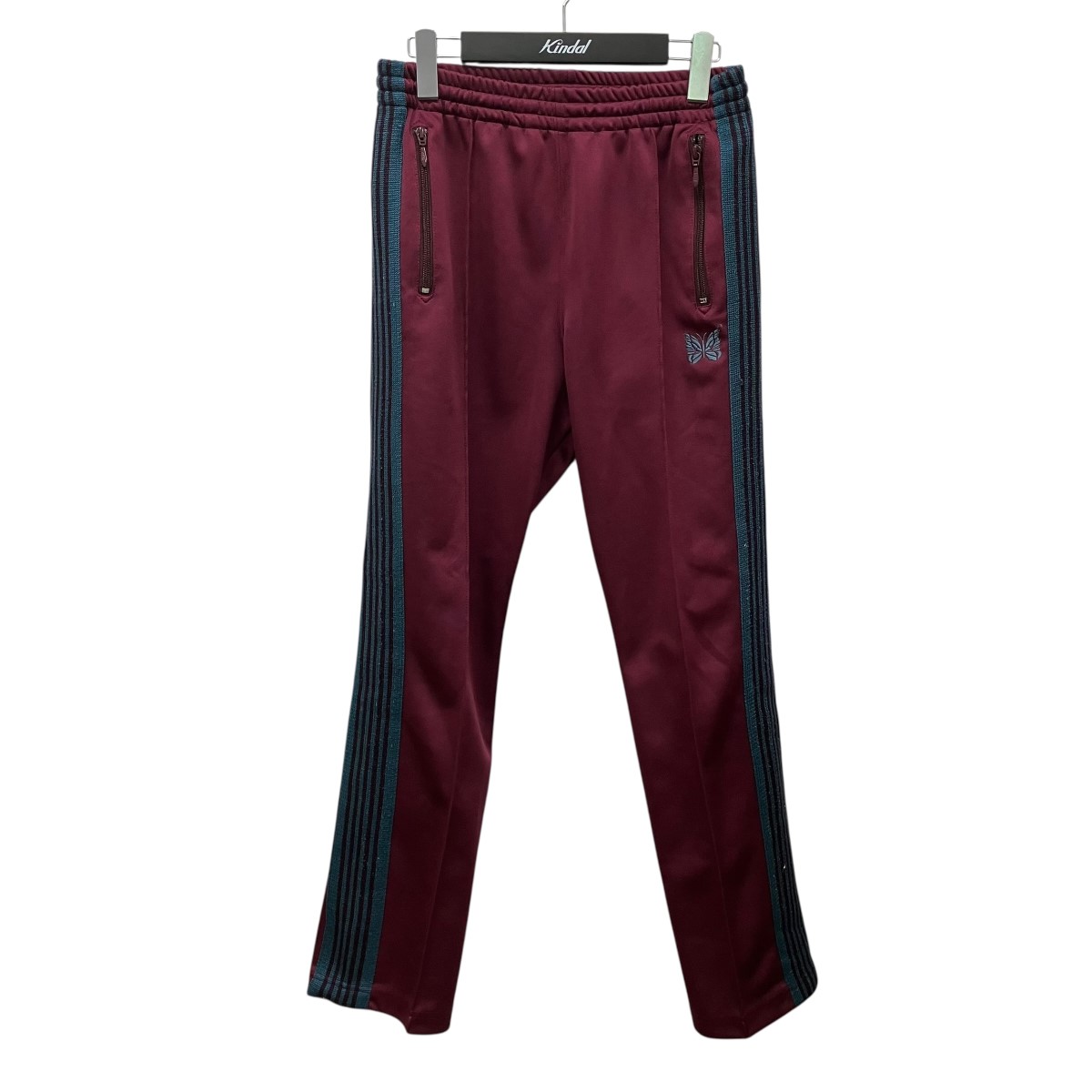 【中古】Needles Narrow Track Pant-Poly Smooth 貨物自動車ズボン下 DI172 ボルドーワイン×青碧薄墨色 大きさ：XS 【070626】（ニードルズ）