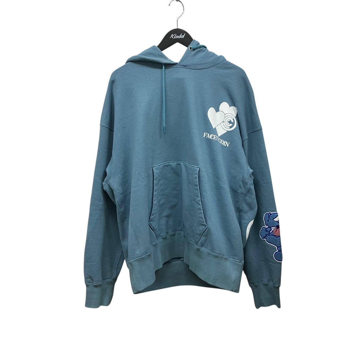 【中古】FACETASM×CPD Mr．SHIRAI LOVE HOODIE ティーシャツパーカー 天の原青み 大きさ：5 【070626】（ファセッタズム×ミスターシライ）
