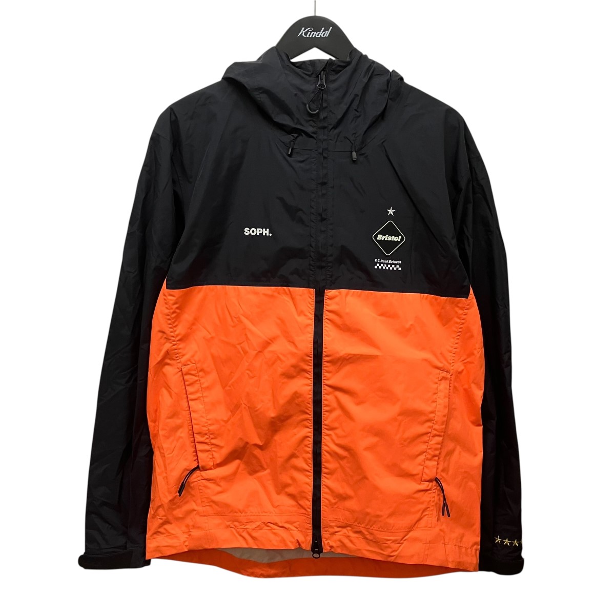 【中古】F．C．R．B．　RAIN JACKET レインジャケット FCRB-190011 ブラック&times;オレンジ サイズ：M 【260726】（エフシーアールビー）｜ブランド古着のカインドオル