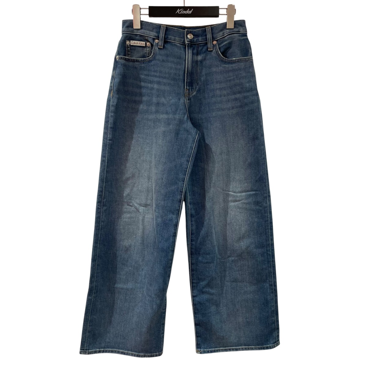 【中古】Calvin Klein Jeans ワイドレッグジーンズ ワイドデニムパンツ 47D848G 青碧 大きさ：26 【070626】（カルバンクラインジーンズ）