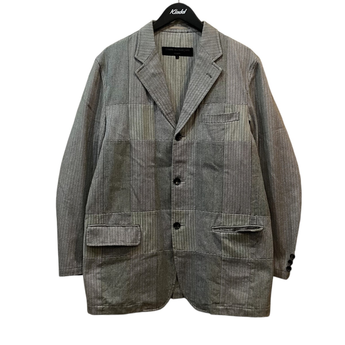 【中古】COMME des GARCONS HOMME うつり変わりテーラードジャケット 薄墨色 大きさ：M 【080626】（コムデギャルソンオム）