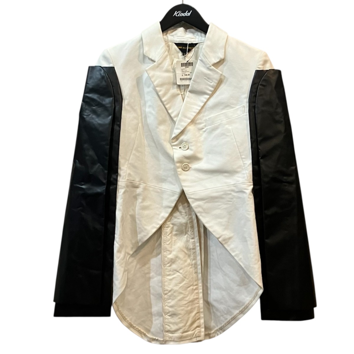 【中古】COMME des GARCONS 切り取るボレロ 上衣 象牙色×黒いこと 大きさ：S 【080626】（コムデギャルソン）